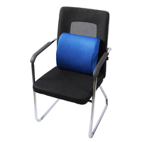 Coussin dorsal carré de luxe en mousse à mémoire de forme soulagement de la douleur au bas du dos pour blanchisseur d'avion de voiture de bureau avec couverture en maille souple amovible