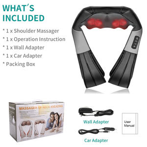 Cinturón de masaje eléctrico para espalda y cuello, masajeador de alta calidad 3D Shiatsu con calefacción infrarroja de rotación - Product Image 4