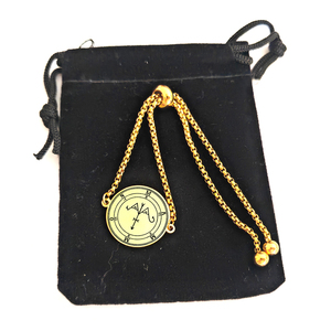 Bracelet en acier inoxydable avec <span class=keywords><strong>le</strong></span> Sigil de Focalor, <span class=keywords><strong>Grand</strong></span>-<span class=keywords><strong>Duc</strong></span>, la Clé Moindre de Salomon, <span class=keywords><strong>le</strong></span> 41e Sigil des 72 Démones et l'Ars Goetia - Product Image 3