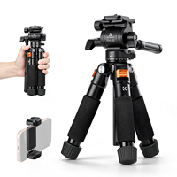 K&F Concept TD08 Trépied de bureau professionnel mini pour appareil photo, vente en gros, trépied portable léger pour vidéo et téléphone portable