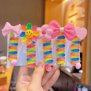 Bandas de pelo de alta elasticidad de nuevo estilo al por mayor para niños y niñas banda de cuero con lazo de Pelo de Alambre con accesorio de goma de cable de teléfono - Product Image 2