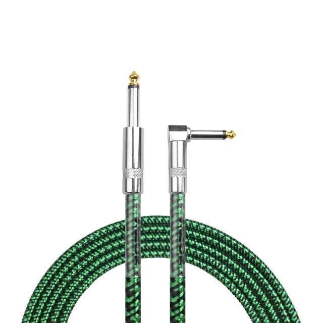 Factory Wholesale 6.35mm Coaxial Braided Pure Copper Conductor Noise-Reducing Shielded PVC Speaker Guitar Audio Instrument Cable
