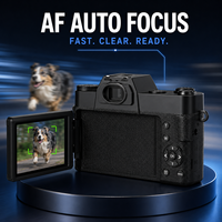 Kamera Digital Sensor CMOS 64MP 6K Layar Lipat 3.0in Zoom 16X WiFi AF Stabilisasi Gambar Dukungan Kartu TF Desain Retro Video