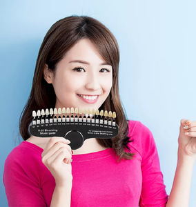 Guí<span class=keywords><strong>a</strong></span> de sombra Dental 3D profesional, tabla de blanqueamiento de dientes de resina de 20 colores, guí<span class=keywords><strong>a</strong></span> de Color de clínica de acero inoxidable - Product Image 1