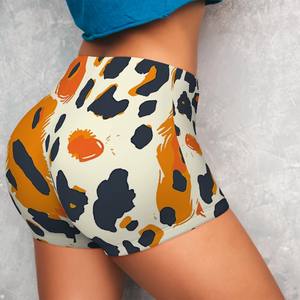 Pantalones cortos deportivos personalizados con imagen personalizada para mujer, pantalones cortos deportivos calientes, pantalones hechos de algodón de rizo con Spandex, técnica lisa - Product Image 2