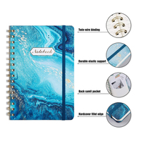 Benutzer definierter Druck Benutzer definierte Hardcover-Abdeckung Spiral-Notizbuch A5 Gefütterte Sublimation Spiral-Notizbuch-Rohling für die Schule