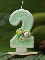 Nouveau design couleur verte chiffres bougie nouveauté joyeux anniversaire bougies fantaisie gâteau d'anniversaire bougies