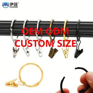 OEM Accept <b>Shower</b> Curtain Fixing Clip Drapery Curtain Rings Curtain <b>Hooks</b> With Clips - Product Image 2