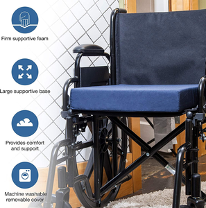 Coussin de siège en mousse à mémoire de forme à soutien ferme multi-usages pour soulager la douleur, avec housse amovible et lavable, pour fauteuil roulant, chaise de bureau, usage quotidien - Product Image 2