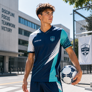 Maillot de football personnalisé authentique pour club avec technologie avancée d'évacuation de l'humidité pour les académies jeunes - Product Image 1