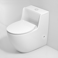 Inodoro blanco fácil de limpiar con sifón de chorro de Wc de una pieza de cerámica coloreada