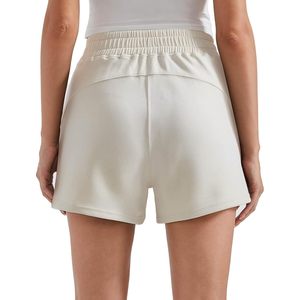 FOXA Athletic Sweat <b>Shorts</b> Women High Waisted With Pockets Summer <b>Lounge</b> Wear Breathable Knitted Spandex Polyester - Product Image 2