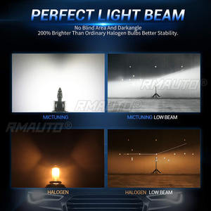 Paire d'ampoules LED H4 80W pour phares avant de voiture, faisceau haut et bas, pour modification d'éclairage, 6000K, étanches IP67, 16000LM - Product Image 6