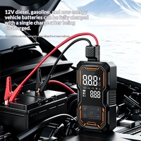 Démarreur de secours et compresseur d'air pour voiture 12V 1000A en ABS avec affichage numérique et manomètre de pression des pneus