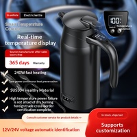 Bouilloire Électrique LY800 12V/24V Universelle avec Reconnaissance Automatique de Tension IA, 800ml, Ébullition Rapide de l'Eau et du Thé