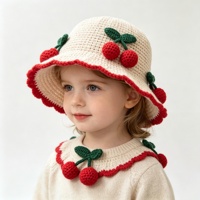 Nouvelle boule de cerise 3D en crochet faite à la main Gooday GDX27, utilisable en toutes saisons pour vêtements, sacs, pendentifs, épingles à cheveux et accessoires