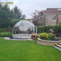 Nouveau dôme géodésique en verre de 6 m avec design en nid d'abeille pour hôtel de glamping avec rideau et isolation thermique