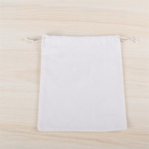 カスタマイズロゴプリント環境にやさしい再利用可能キャンバスダストカバーバッグジュエリー包装ポーチコットンドローストリングバッグ - Product Image 3