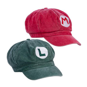 Personalizado Fade Vintage Wash Style Bordado Logo Anime Baseball <span class=keywords><strong>Mario</strong></span> <span class=keywords><strong>Bros</strong></span> Caps Coplay Hat para adultos Denim - Product Image 2