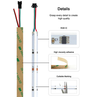 Bande LED COB flexible multicolore adressable haute densité 24V RGBIC WS2811 8mm/10mm/12mm sans points