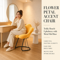 Chaise de maquillage en forme de pétale de fleur, style Ins, pour petit appartement, luxe léger, décoration de salon de manucure, tabouret décoratif pour chambre à coucher, salle de maquillage