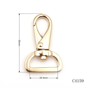 คลิปหนีบแบบหมุนได้รูปตัว D สำหรับ<span class=keywords><strong>สาย</strong></span>กระเป๋าแบบกำหนดเอง ตัวเชื่อมโลหะแบบตะขอเกี่ยวขนาด 25 มม. - Product Image 1