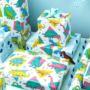 Baby Shower Wrapping <b>Paper</b> Birthday Wrapping <b>Paper</b> <b>Blue</b> double-sided dinosaur wrapping <b>paper</b> Children's gift wrapping <b>paper</b> - Product Image 1