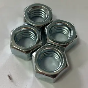 Carbon Steel Wholesale ANSI/ASME B18.2.2 1/2" 1/4" 3/16" M6 M8 M10 Zinc Plated Hex Nuts Galvanized Standard DIN934 Nuts