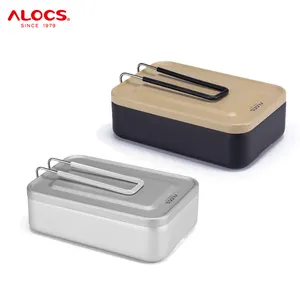 Alocs Novo Alumínio Portátil Outdoor Camping Lunch Box 2023 À Prova de Fugas Isolados Thermos Escola Crianças Adulto Bento Lunch Box