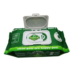 100 Stück Aloe Pet Wet Wipes Anti bakterielles Reinigungs tuch Hunde Welpen Katzen Reinigungs tücher