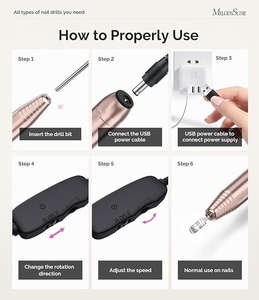 Lima de Uñas Eléctrica de 20000 RPM con Diseño Compacto para Todo Tipo de Cuidado de Uñas, Pulido de Manicura, Taladro de Uñas Portátil USB en Forma de Bolígrafo - Product Image 5