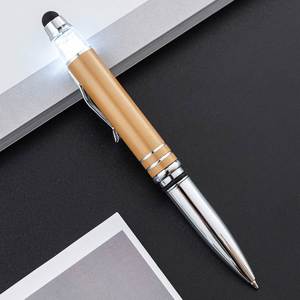 Custom Logo 2 in 1 Capacitive Stylus Click Metal <b>Ballpoint</b> <b>Pen</b> With Top Inlaid Crystal Two-Tone Barrel Luxury Signature <b>Pen</b> - Product Image 2