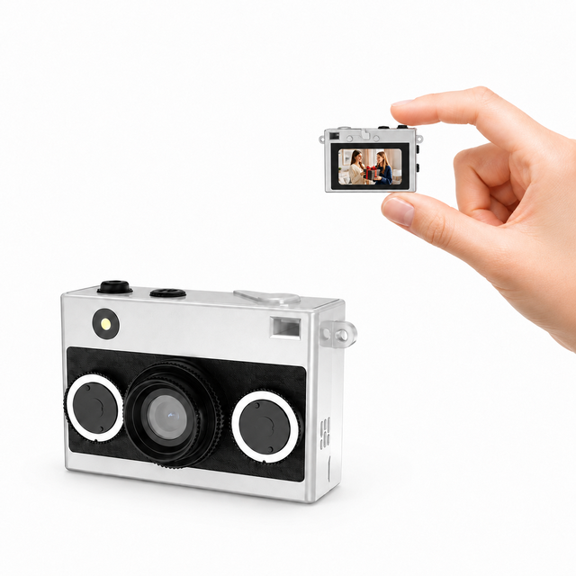 DC53 Mini Digital Camera 20MP 2K 1.47" IPS CMOS Sensor Retro Pocket Design with MicroSD Support and OTG Sharing