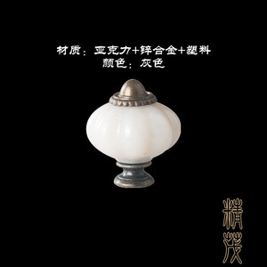 Jingmao Round Acrylic Drawer <b>Knob</b> 30mm White Traditional Style Furniture Handle - Product Image 5