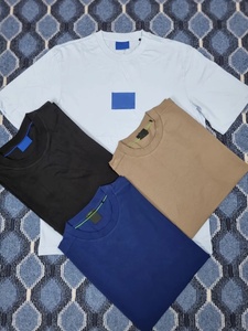 Nouveau T-<span class=keywords><strong>shirt</strong></span> en coton épais pour homme 2026, imprimé, assorti pour couple, avec lettres, style décontracté chic, minimaliste et polyvalent - Product Image 1