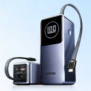 UGREEN พาวเวอร์แบงค์ 20000mAh พร้อมสายชาร์จในตัว รองรับการชาร์จเร็ว 130W PD สำหรับแล็ปท็อป สมาร์ทโฟน และแท็บเล็ต - Product Image 2