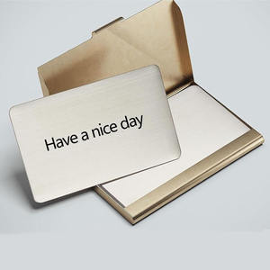 Kartu Nama Logam Stainless Steel Stok Tersedia, Sudut Membulat, Permukaan Wire Drawing, Kartu Baja Kosong, Tag VIP, DIY Laser - Product Image 6