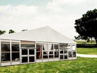 Tente d'événement de serre de véranda de toit en PVC transparent de luxe élégant avec cadre en aluminium pour l'extérieur mariage et autres événements