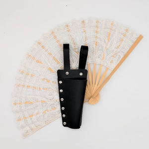 Nouvel étui de rangement en cuir PU pour ventilateur transfrontalier, étui de protection portable pour ventilateur à main, étui en cuir pour ventilateur punk - Product Image 1