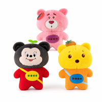 Ensemble de peluches ours et souris colorées de haute qualité, mignonnes et de style dessin animé, 25 cm, jouets en peluche pour enfants, cadeaux d'anniversaire et décoration de chambre