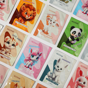 Özel etiket nemlendirici cilt bakımı levha yüz maskesi sevimli Panda kaplan köpek hayvan yüz maskesi için güzellik - Product Image 5