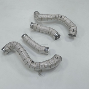 RD Mercedes C63 / C63s W205 Downpipe High-Flow One-Piece Mandrel Bent Turbo Exhaust Fit 2015-2021 AMG Models - Product Image 3