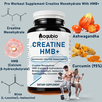 Gouttes liquides monohydratées de créatine | Avec HMB, BCAA, Ashwagandha et curcumine 95%