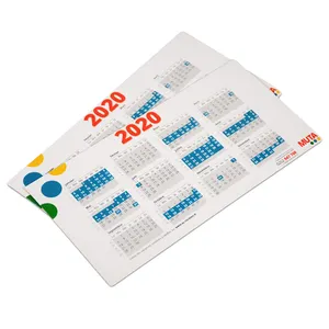 Customised Chinese Eco Friendly Material Magnetic Calendar With Business Info Fridge Magnets