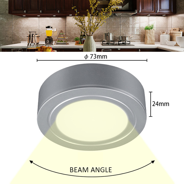 Modern Surface Mounted Kitchen Under Counter Cabinet Led Mini Puck Lights Lighting Fixture
