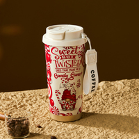 Grosir Pabrik Tumbler Mobil Stainless Steel 17oz dengan Sedotan, Tahan Panas & Dingin, Mug Kopi Travel Estetis Tinggi