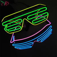 Lunettes LED décoratives classiques lumineuses dans le noir avec logo personnalisé, lunettes à lumière froide