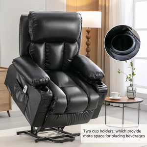 Sillón <span class=keywords><strong>Reclinable</strong></span> Eléctrico Inteligente <span class=keywords><strong>de</strong></span> Cuero con Masaje y Elevación para Personas Mayores, con <span class=keywords><strong>Control</strong></span> Remoto, Asiento <span class=keywords><strong>de</strong></span> Cine en Casa - Product Image 5
