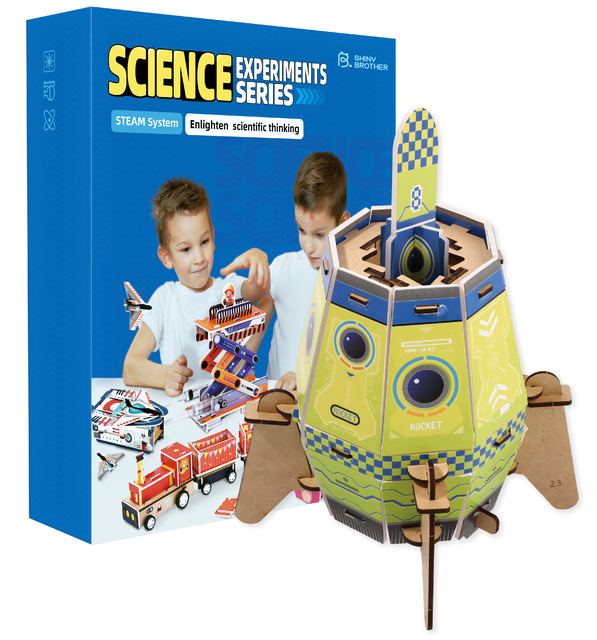 Mini Catapult Rocket Set Educational STEM Science Kit for Kids CE EN71 Certified Ages 7+ Fun Toy Launch