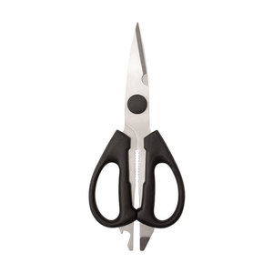 Stainless Steel <b>Kitchen</b> <b>Scissors</b> Black Multi Functional Barbecue Food Cutter With Bottle Opener Household Use - Product Image 4